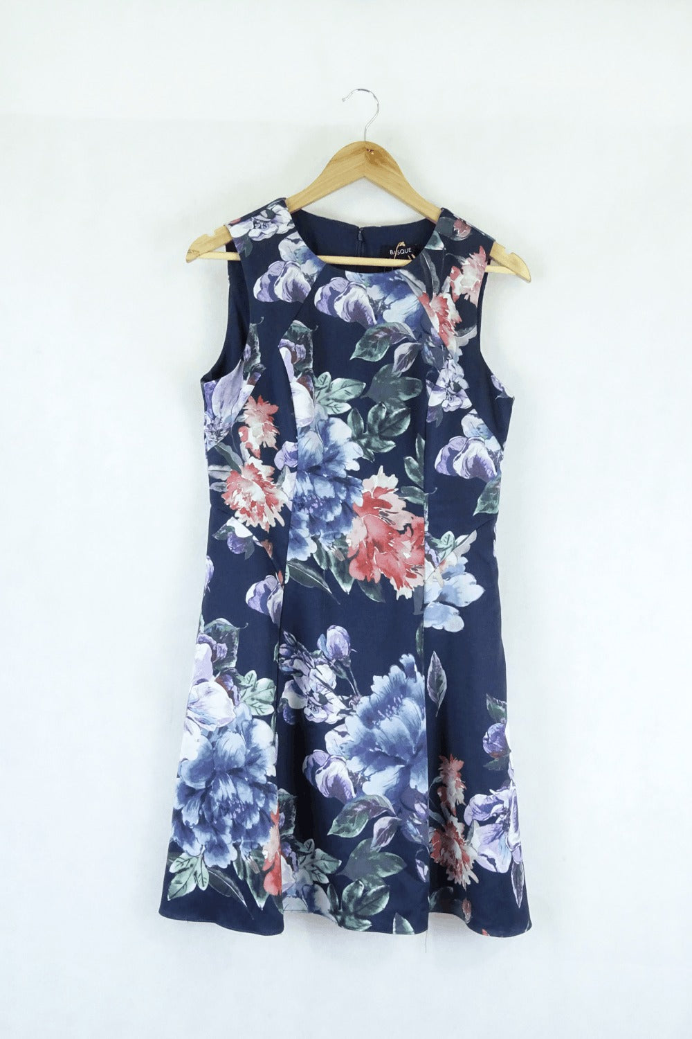 Basque Navy Floral Dress 10