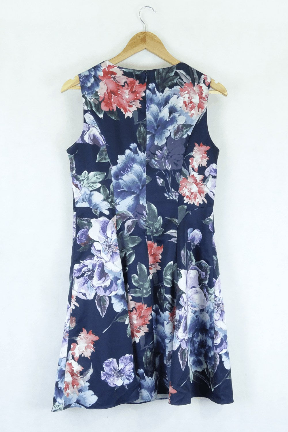 Basque Navy Floral Dress 10