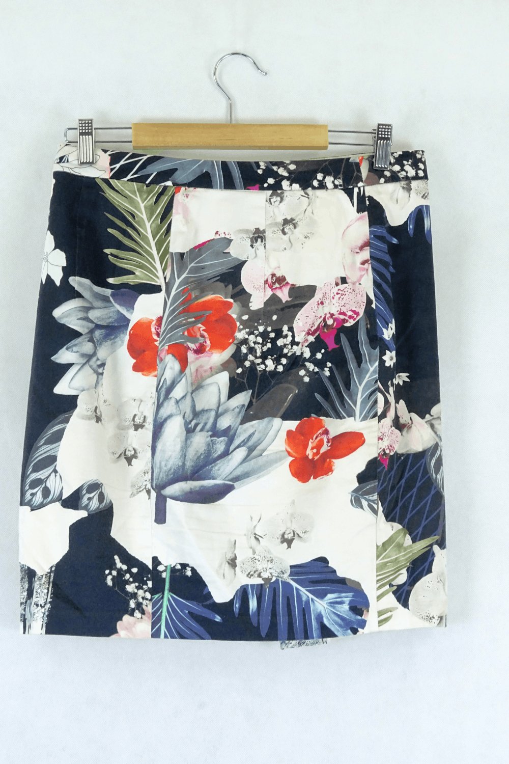 Portmans Navy Floral Skirt 10