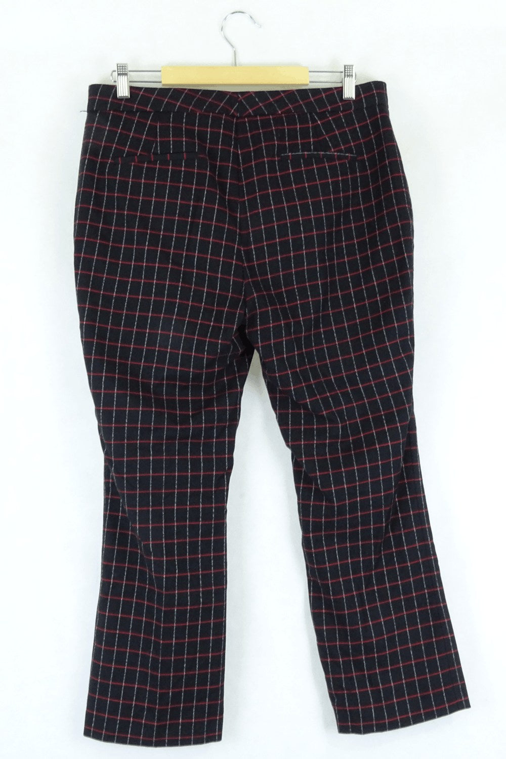 Zara Black And Red Check Pants L