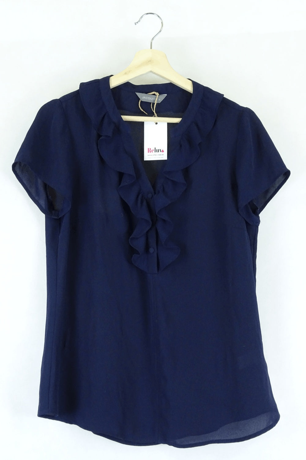 Jacqui E Navy Blouse 10