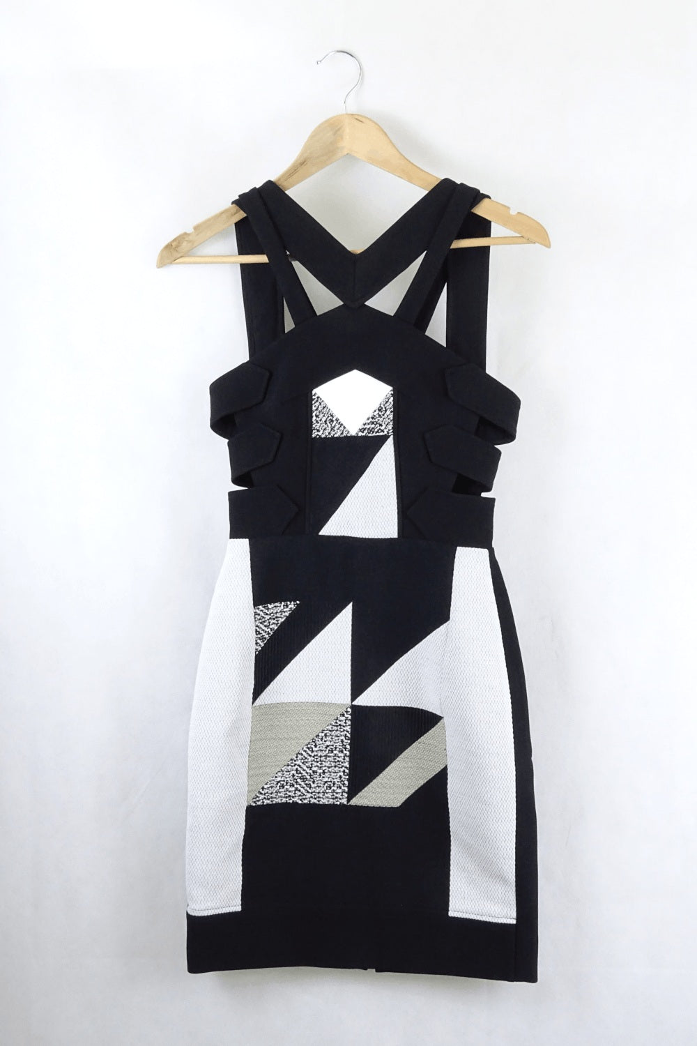 Roland Mouret Black Geometric Dress S