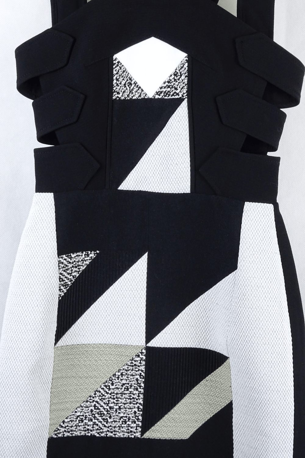 Roland Mouret Black Geometric Dress S