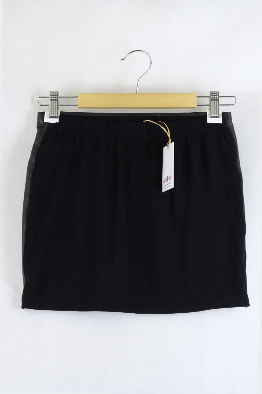 Origen Black Leather Skirt S