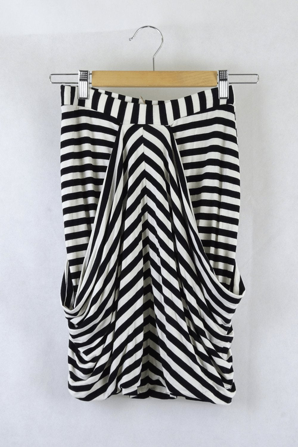 Katie Hosking Black And White Striped Skirt S