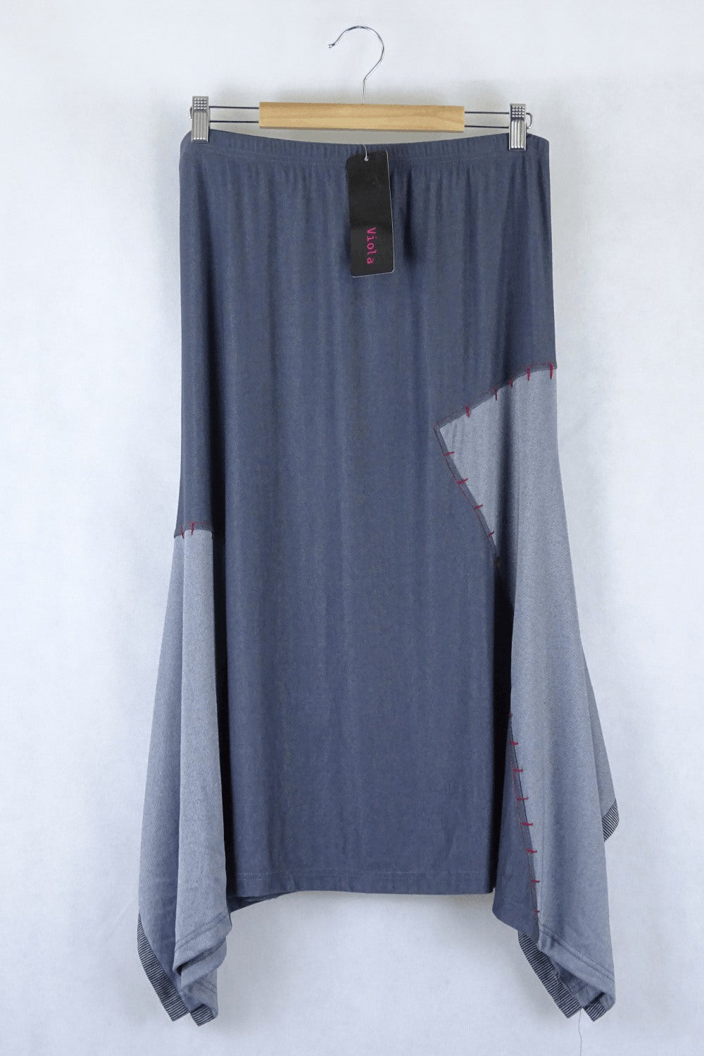 Viola Grey Skirt With Red Detail  Xl