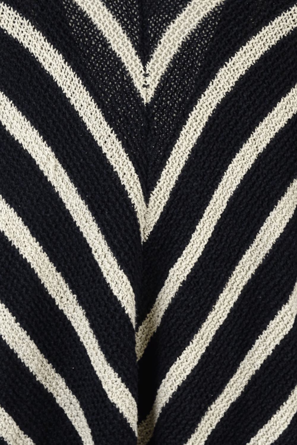 Free People Black/Cream Striped Cardigan XS