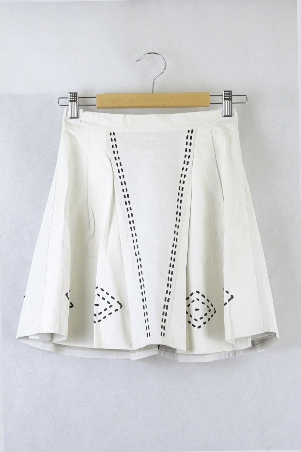 White suede 2025 leather skirt