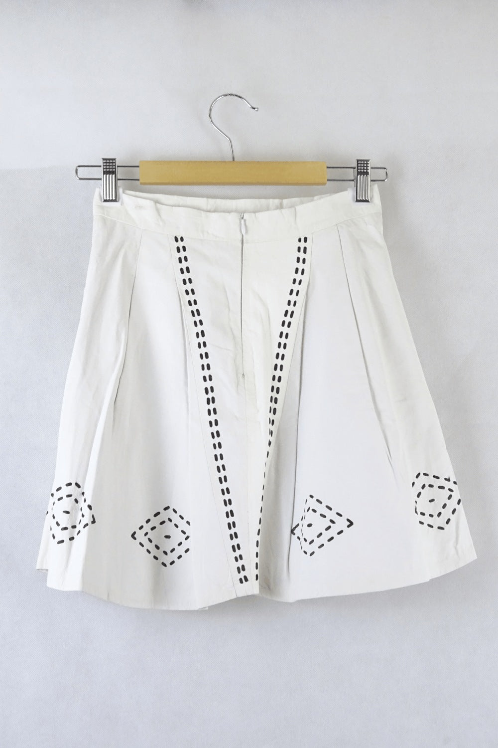 White suede 2025 leather skirt