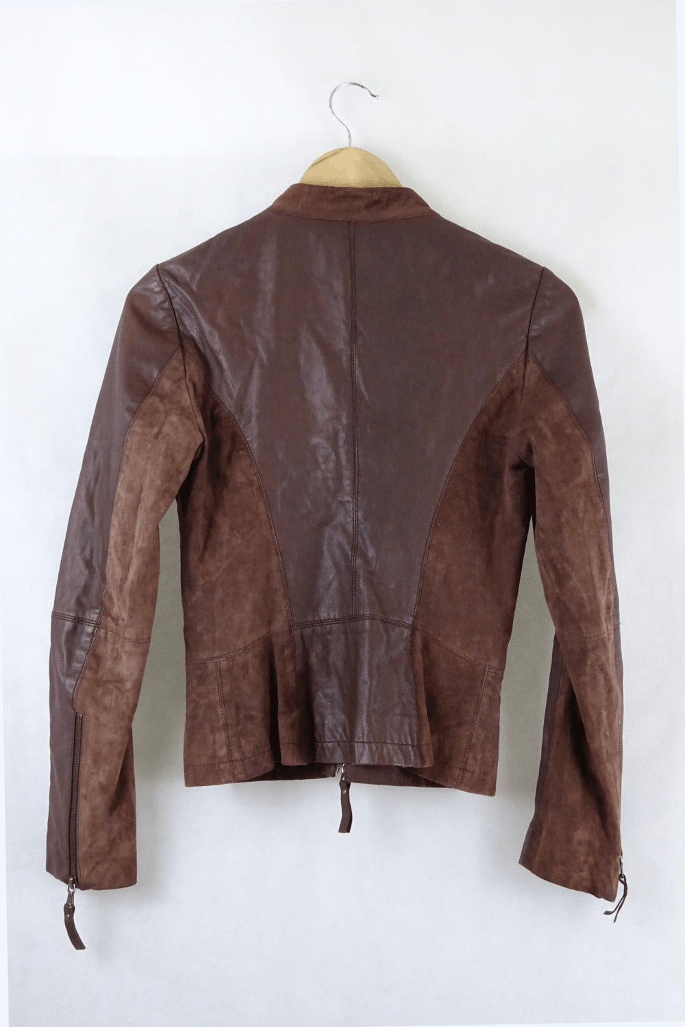 Max &amp; Co Brown Suede Leather Jacket 8