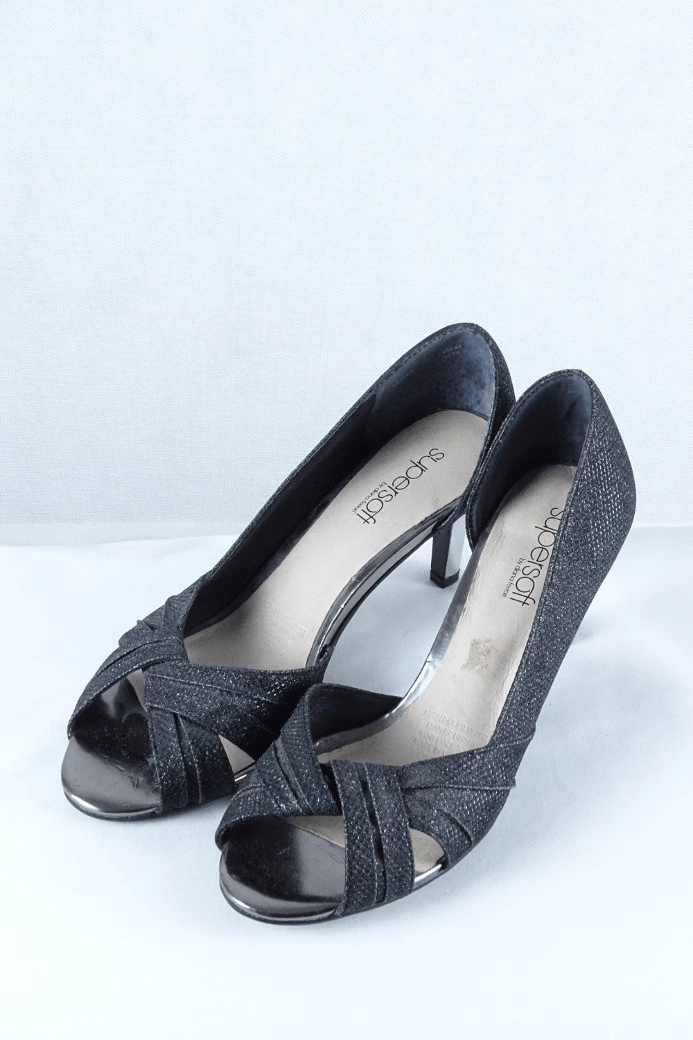 Supersoft Black Sparkle Shoes 7 AU