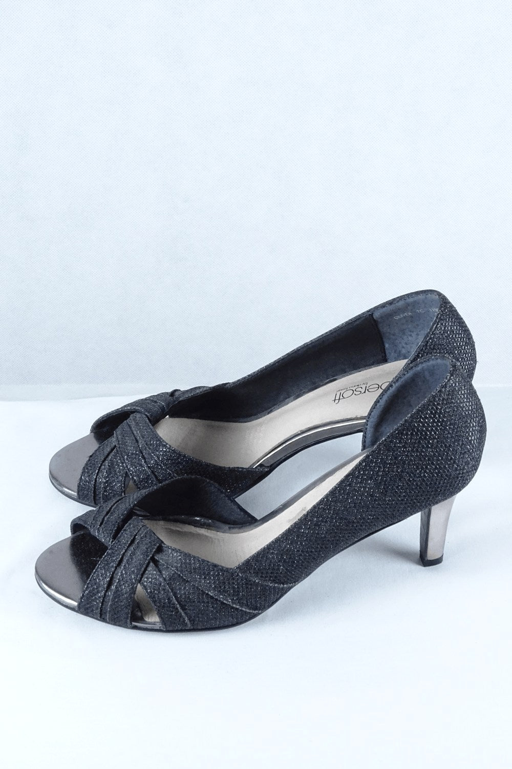 Supersoft Black Sparkle Shoes 7 AU