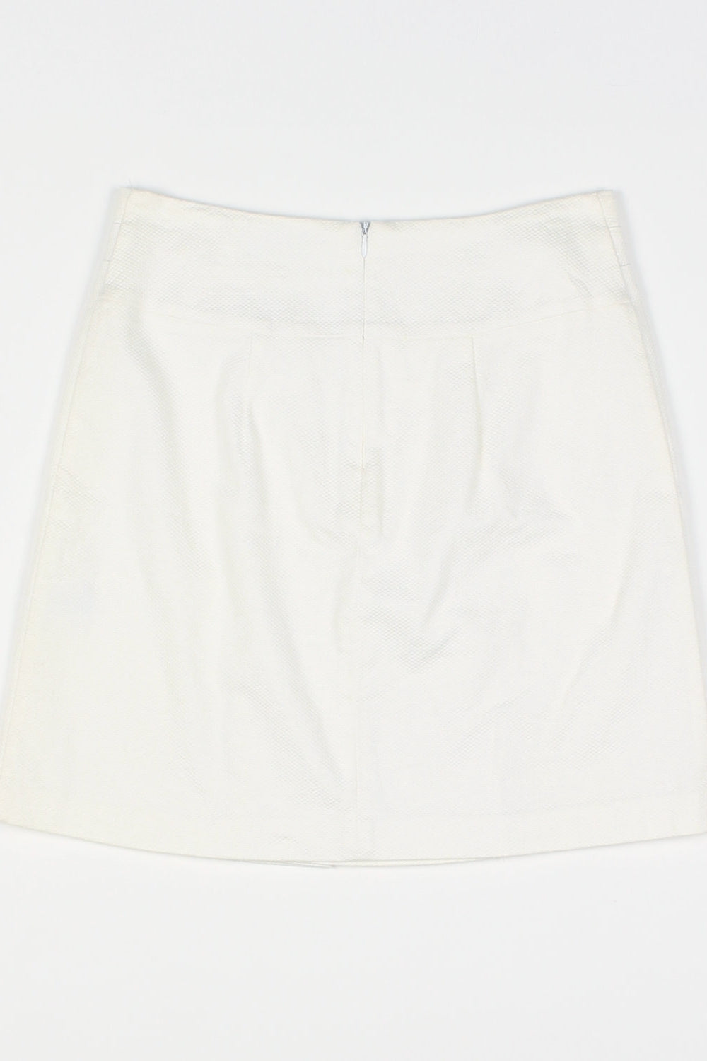 Review White Textured Mini Skirt 8