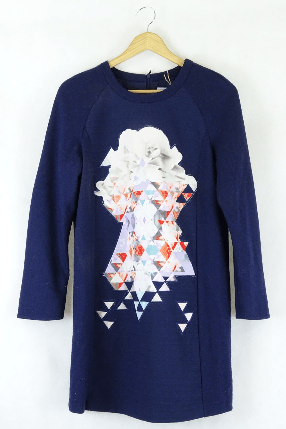 Erfini Navy And Print Dress L ( 8)