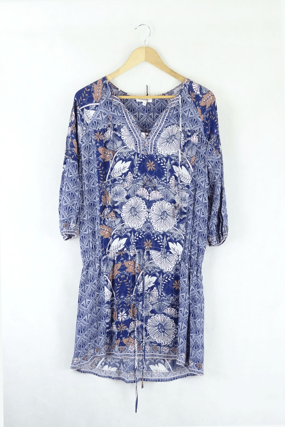 Grab Denim Floral Dress 8