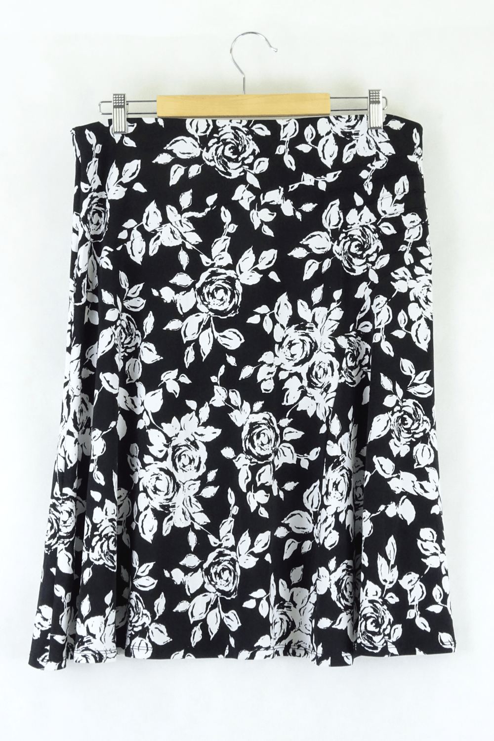 Dianna Ferrari Floral Black And White Skirt L