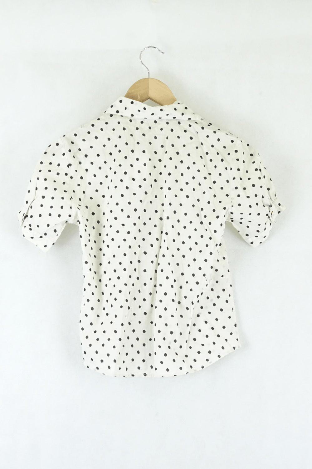 Uniqlo Polka Dot Black Top S