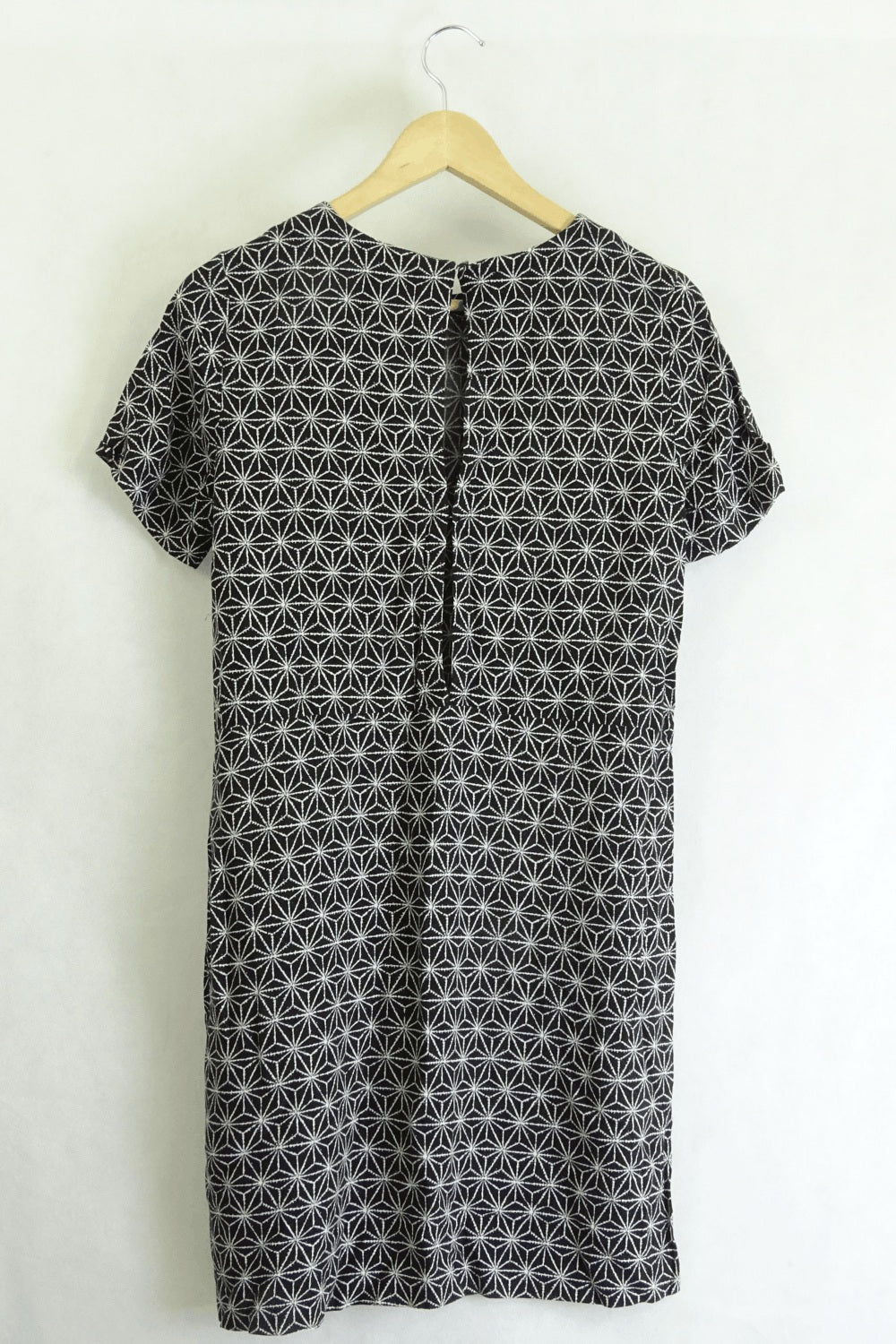 H&M Black and White Geometric Print Shirt Dress 8