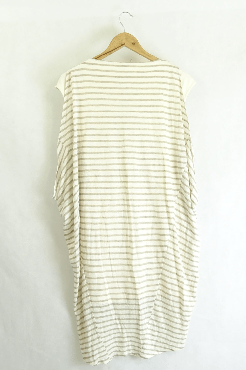 Kirrily Johnston Cream Striped Cold-Shoulder Dress 1 (AU8 - 10