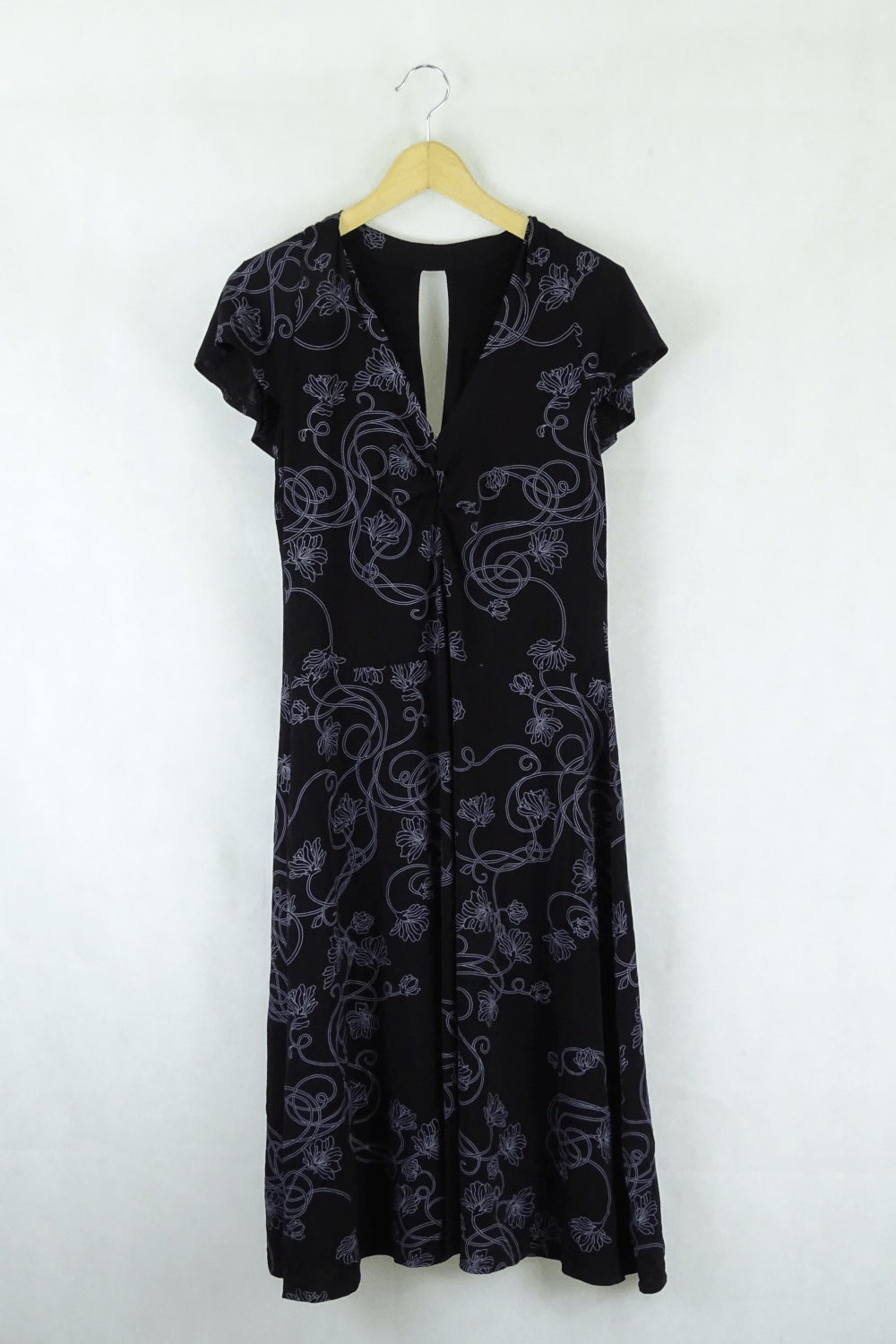 Table Eight Black Floral Dress M