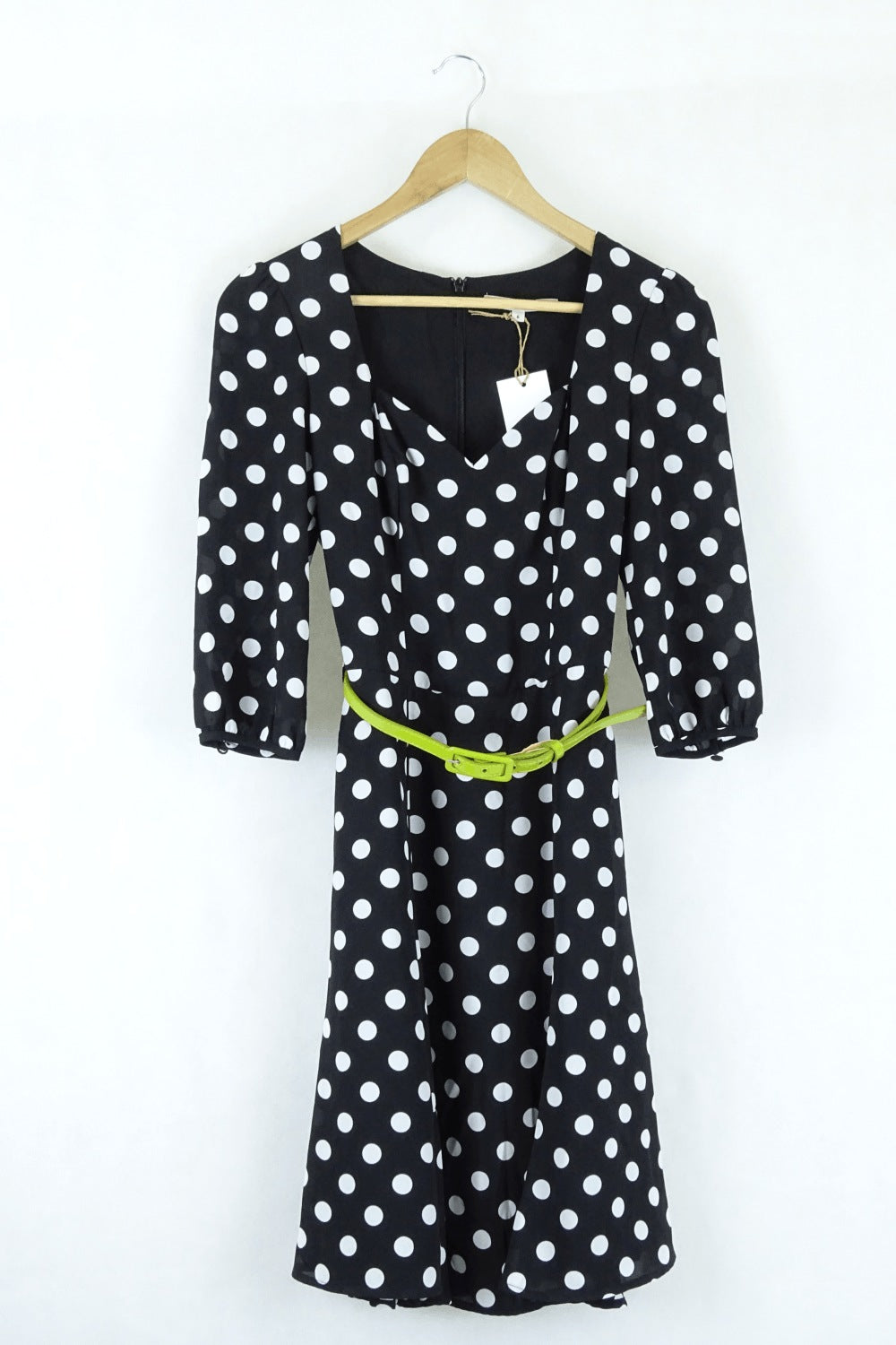 Review Polka Dot Black Dress 6