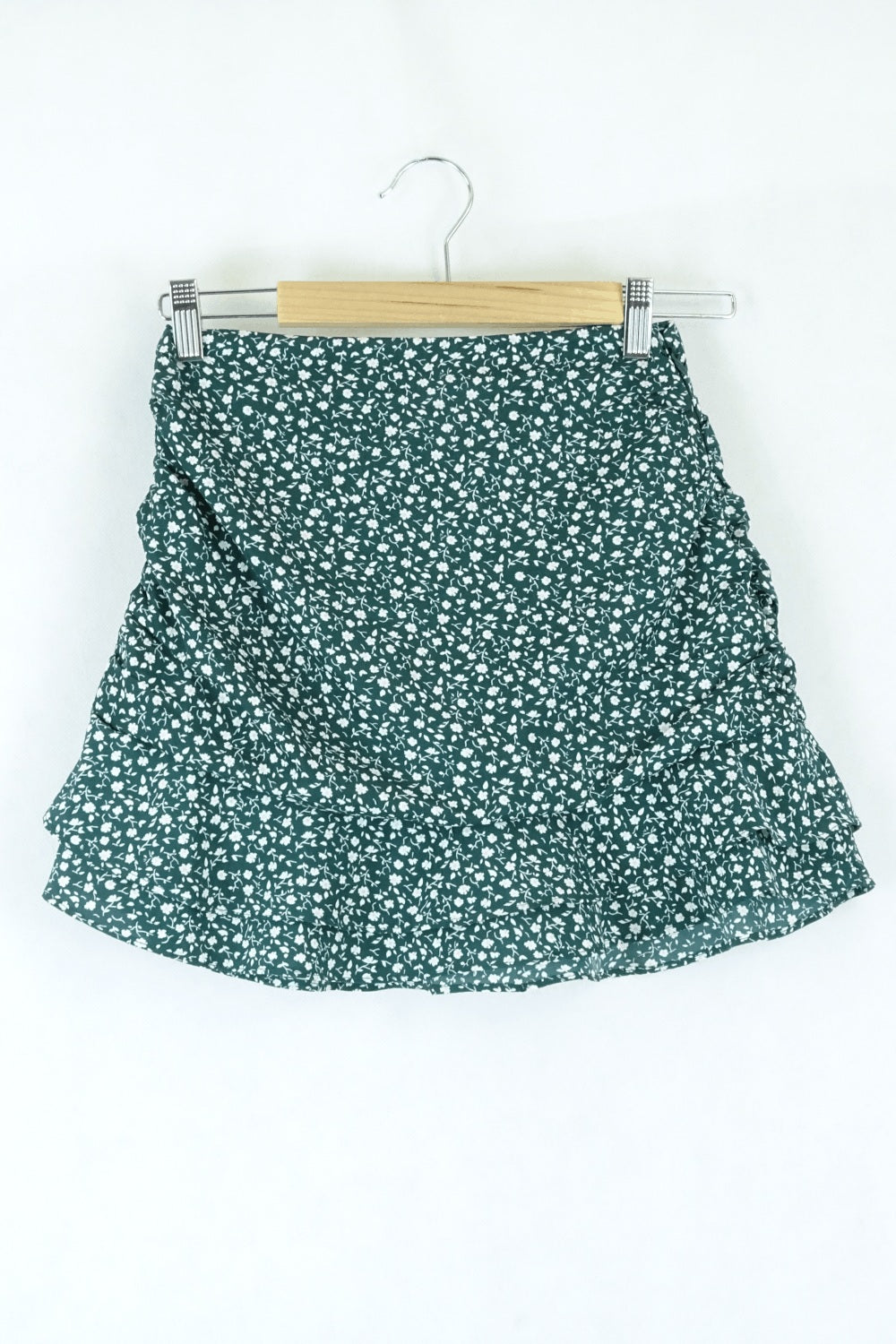 Glassons Green Floral Skirt 8 Reluv Clothing Australia