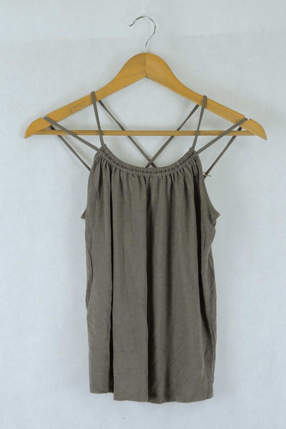 Witchery Taupe Strappy Singlet Top XXS