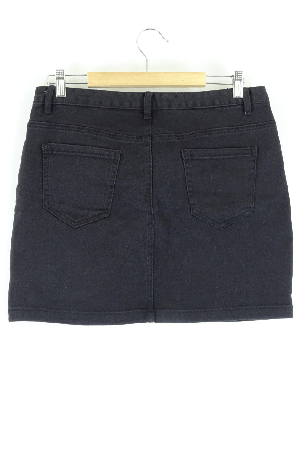 Glassons Black Denim Skirt 14