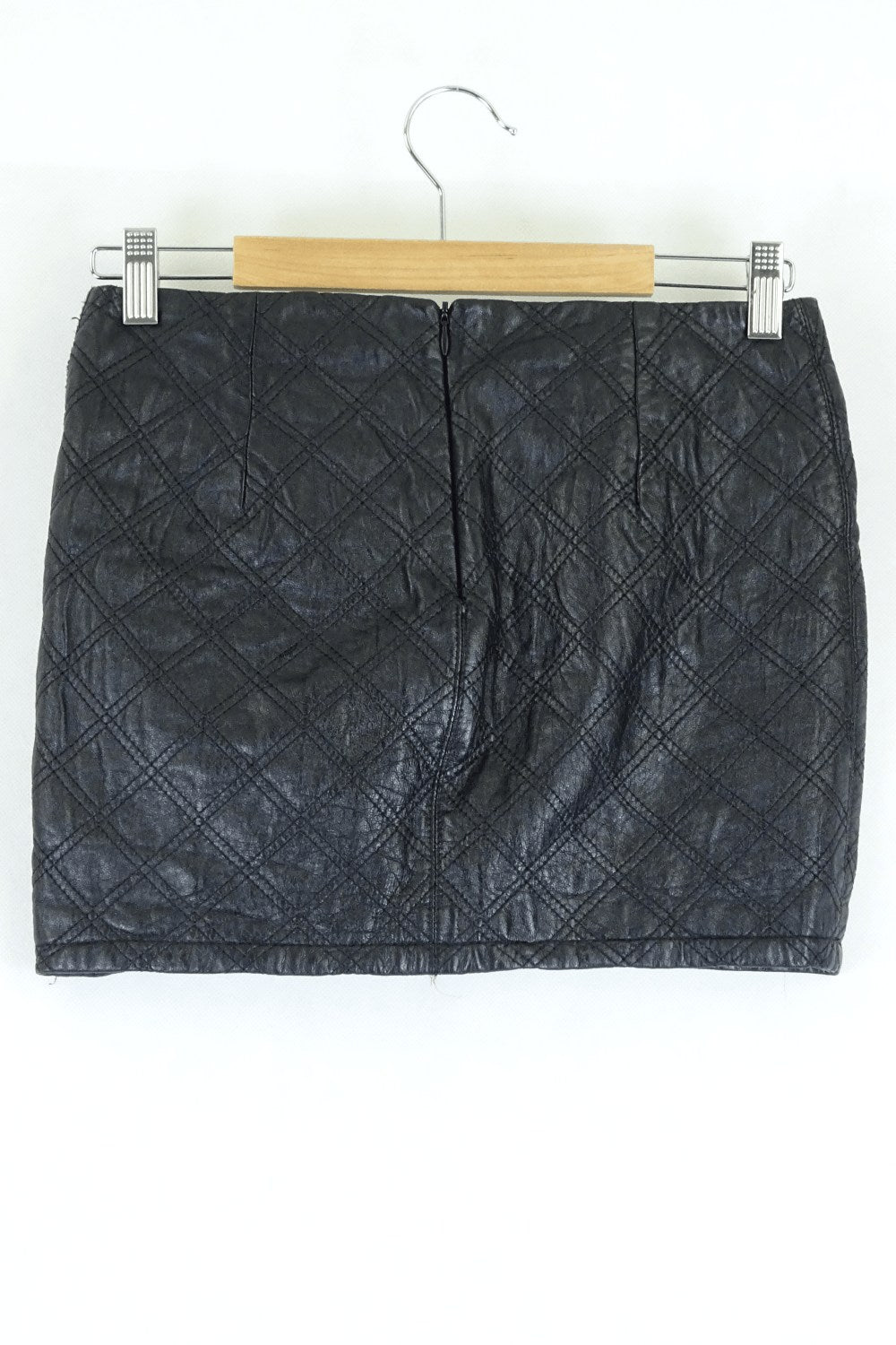 Zara Black Faux Leather Mini Skirt XS