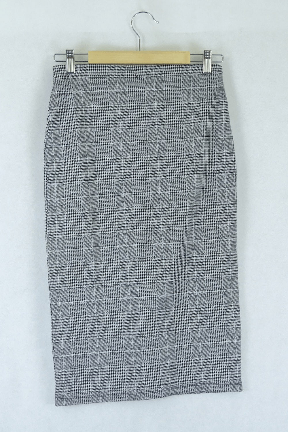 H&amp;M Black and White Checked Pencil Skirt  S