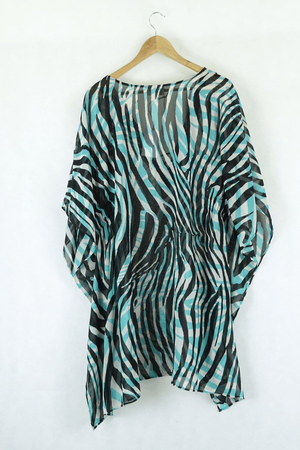 Autograph Black and Green Printed Sheer Blouse 14