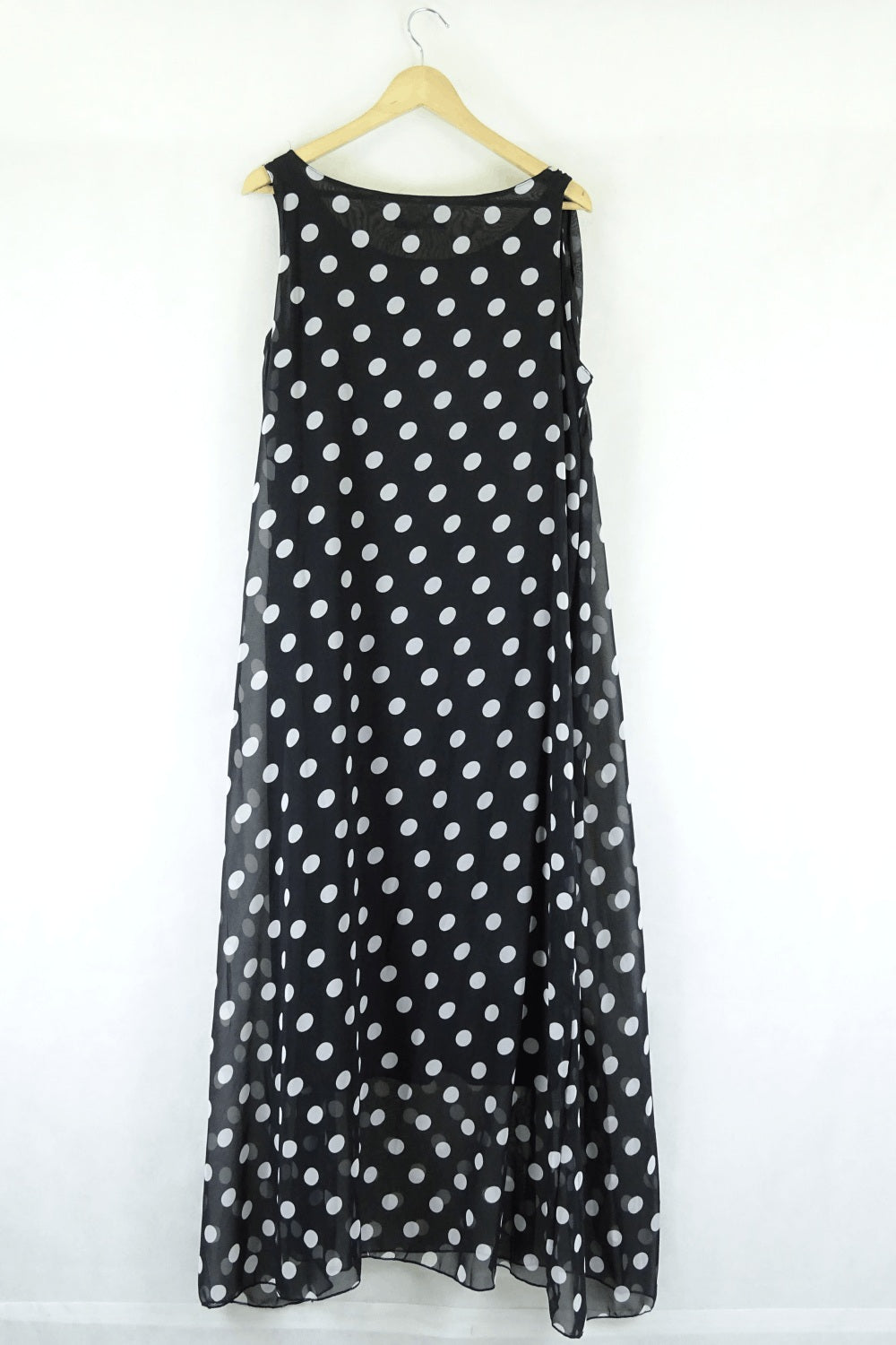 Ruiyize Black and White Polka Dot Dress L