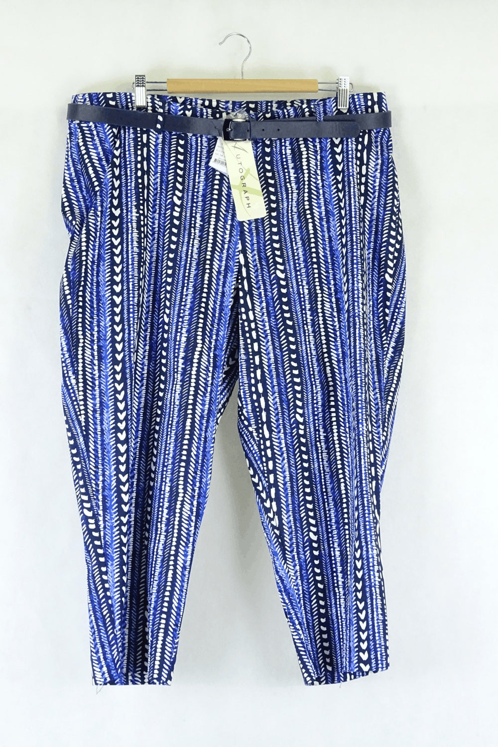 Autograph Blue Print Pants 18
