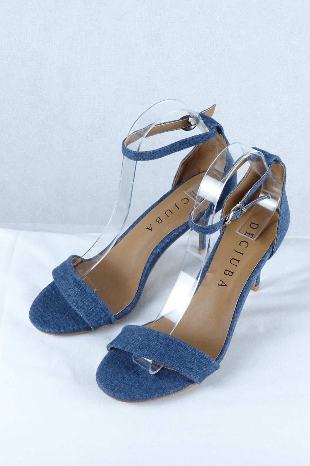 Decjuba Blue Strappy Heels 9 AU