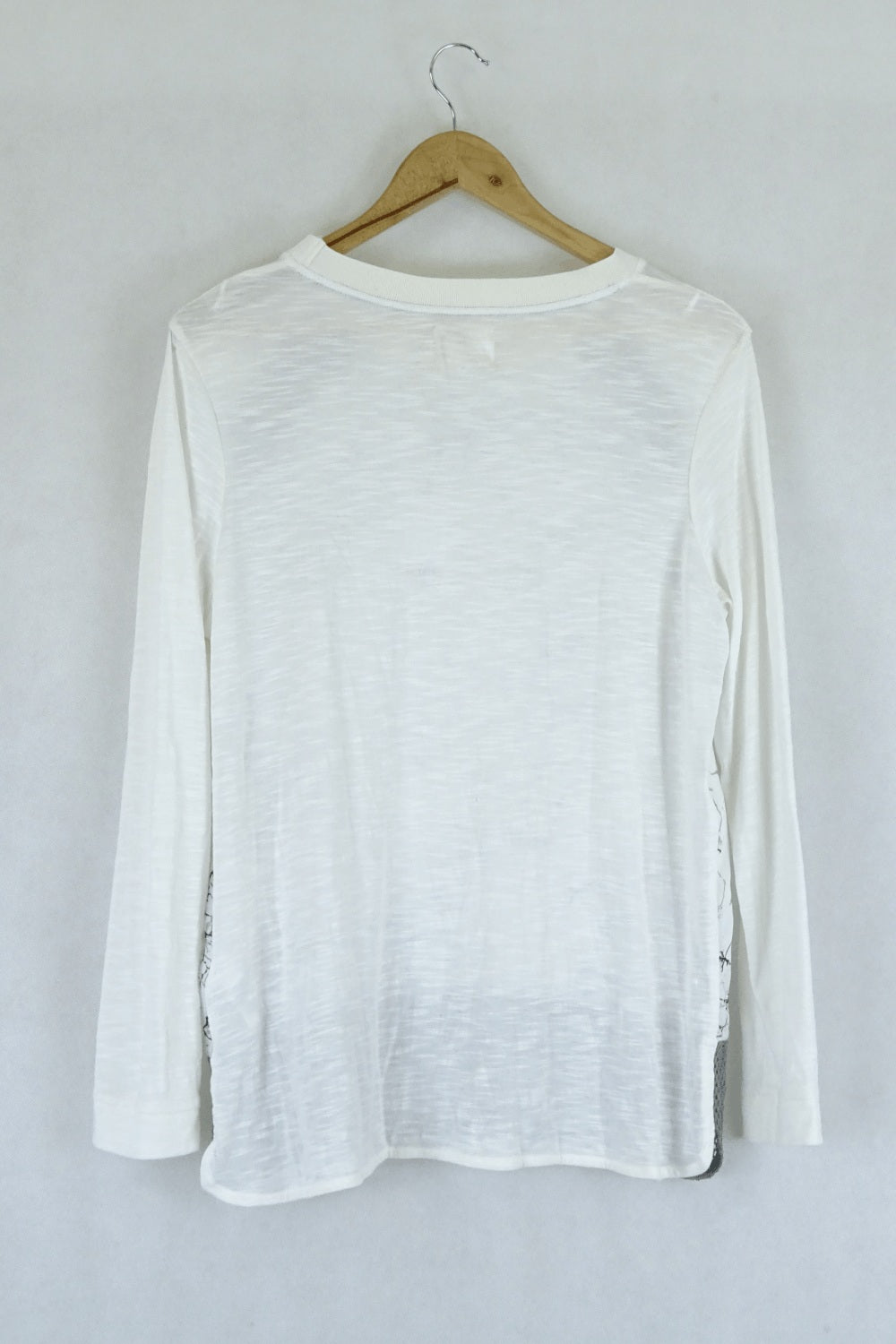 Next Long Sleeve White Top With Marble Print And Mesh 12