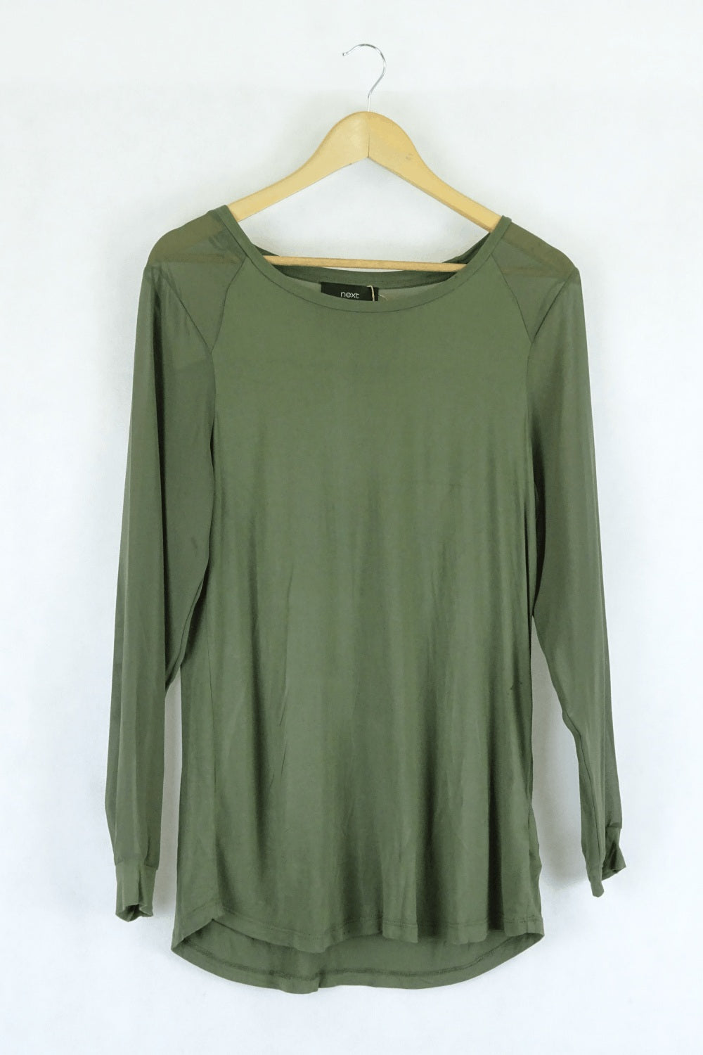 Next Khaki Long Sleeve Top M