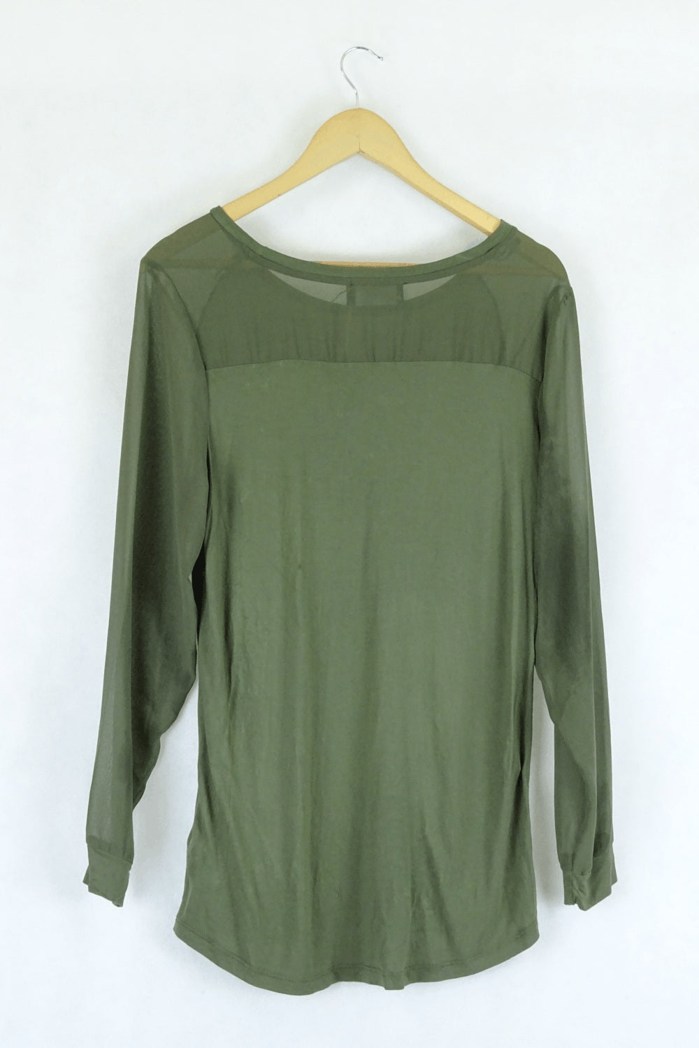 Next Khaki Long Sleeve Top M