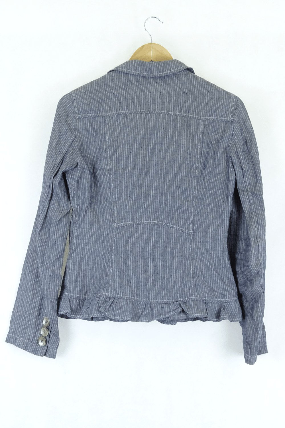 Weekend Max Mara Blue And White Stirped Blazer 8