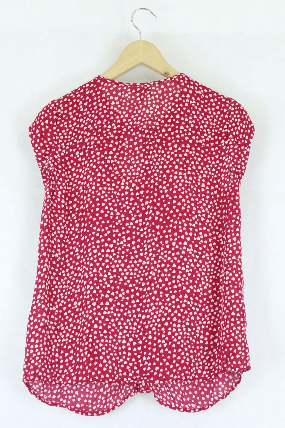 Joie Red And White Printed Blouse S