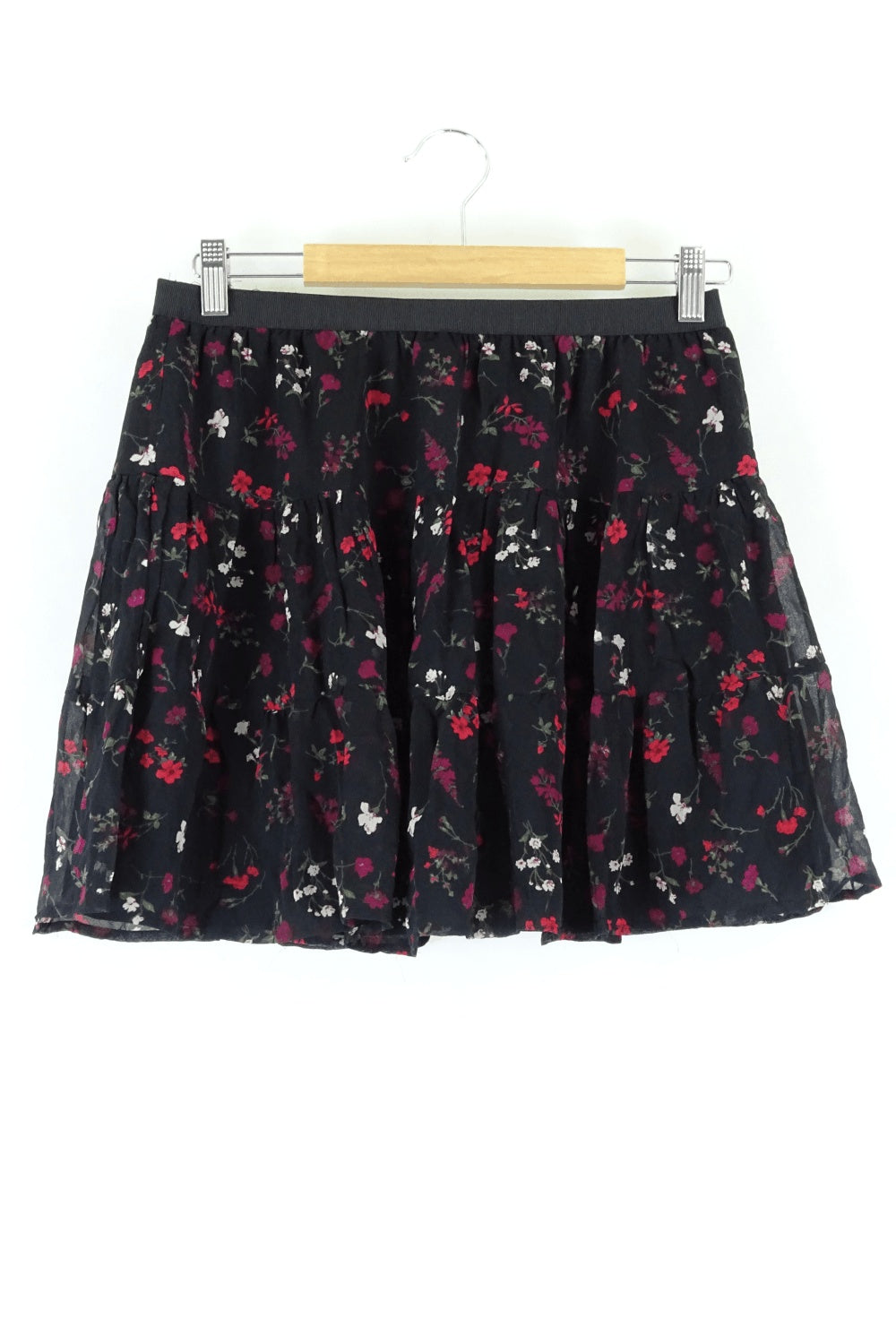 Joie Black Floral Skirt M