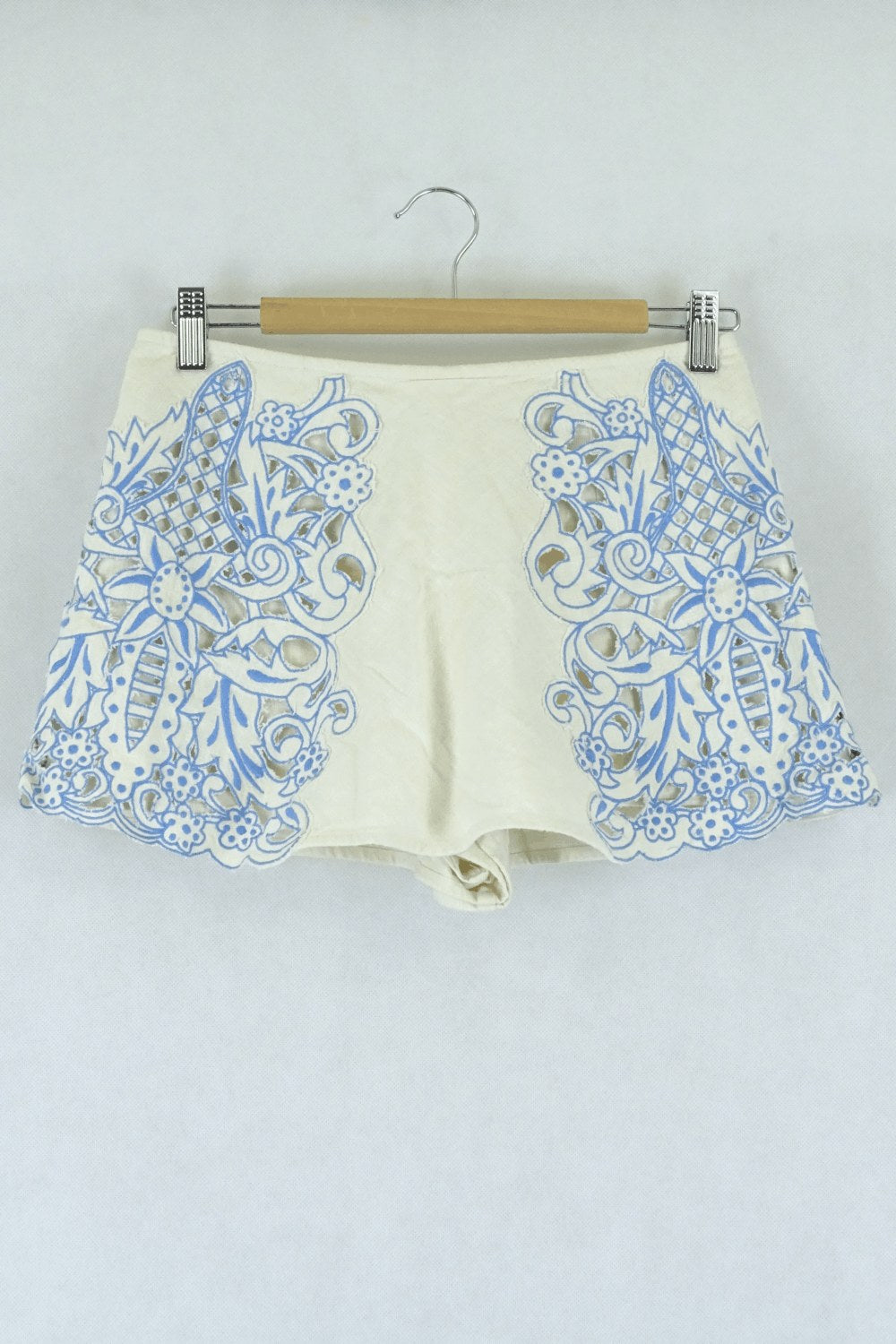 Urban Outfitters Cream And Blue Shorts 2 (Au 6)