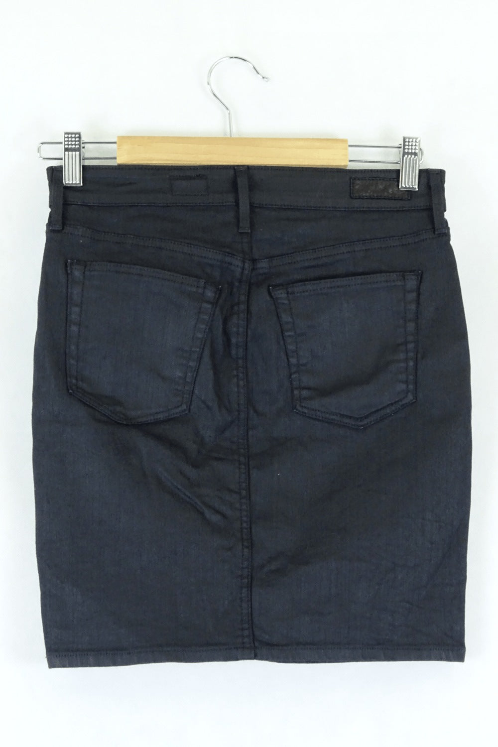 Adriano Goldschmied 'The Kodie' Black Biker Pencil Skirt 26 (Au 8)