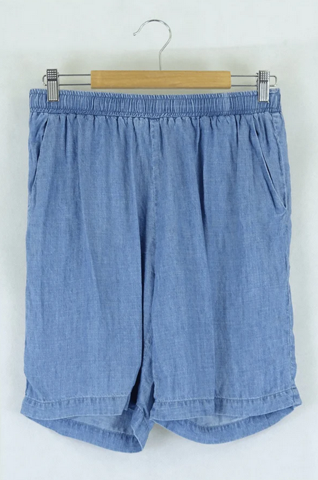 Gold Hawk Blue Chambray Shorts S