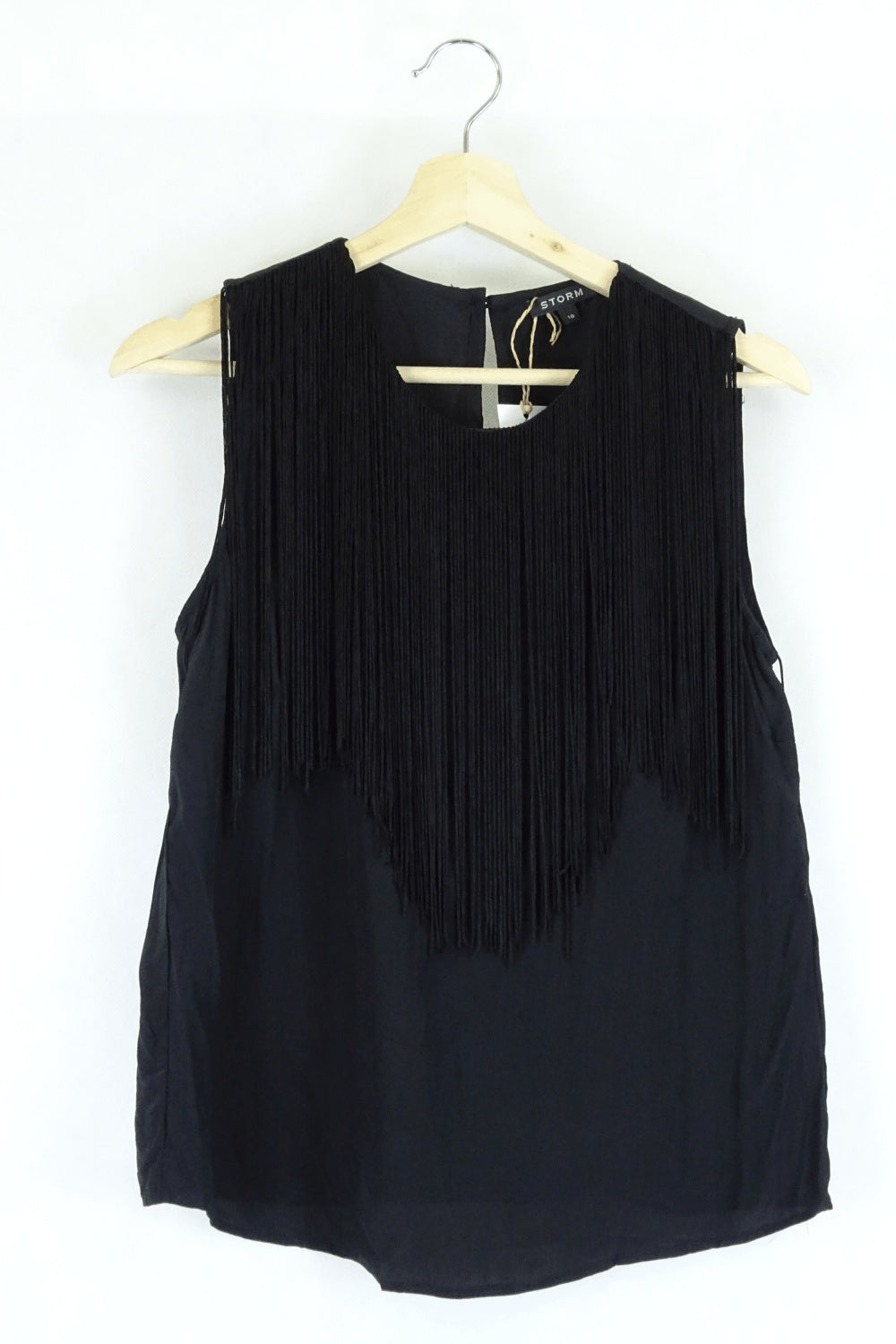 Storm Black Top With Hanging Strings 10