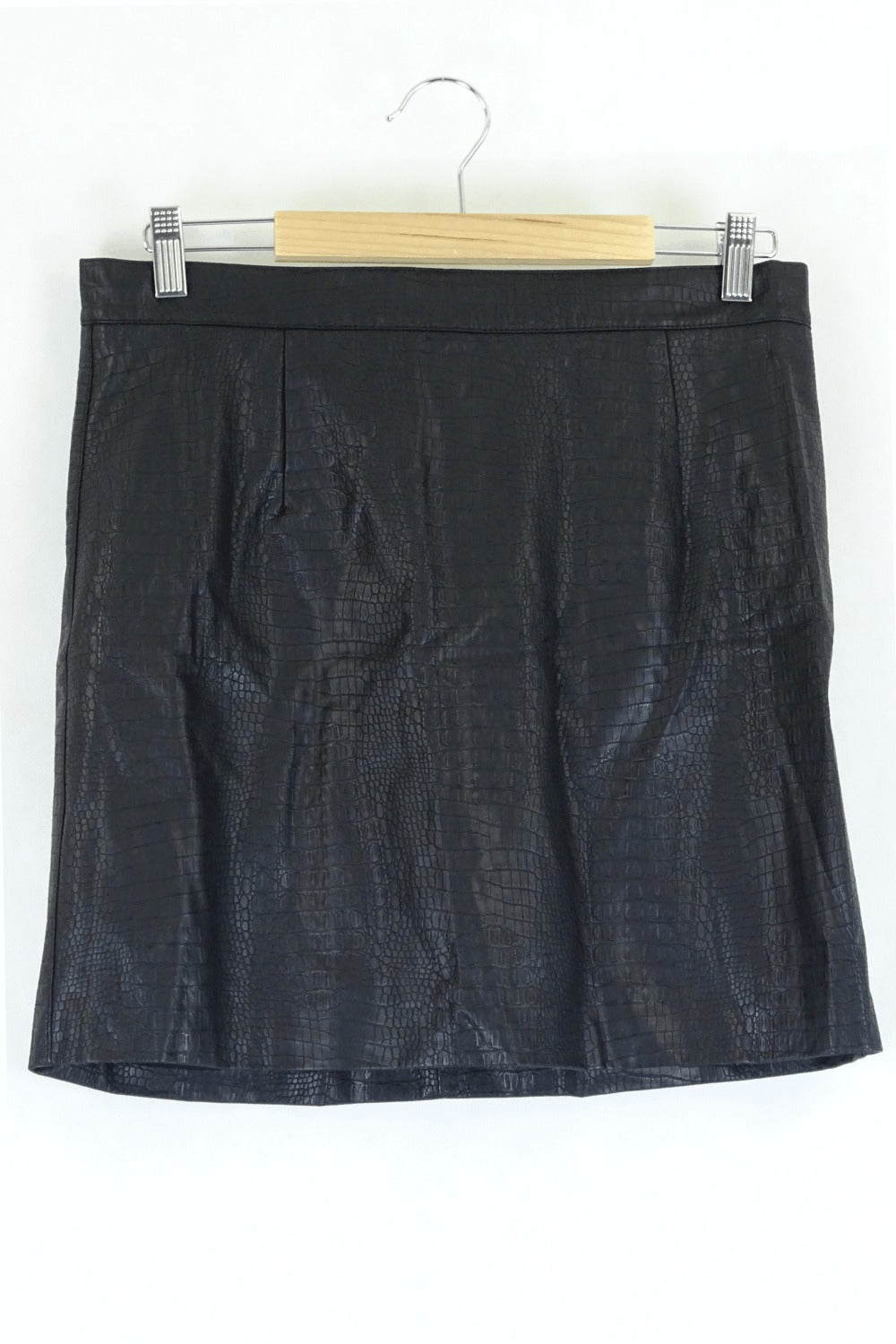 Bardot Black Faux Leather Skirt 14