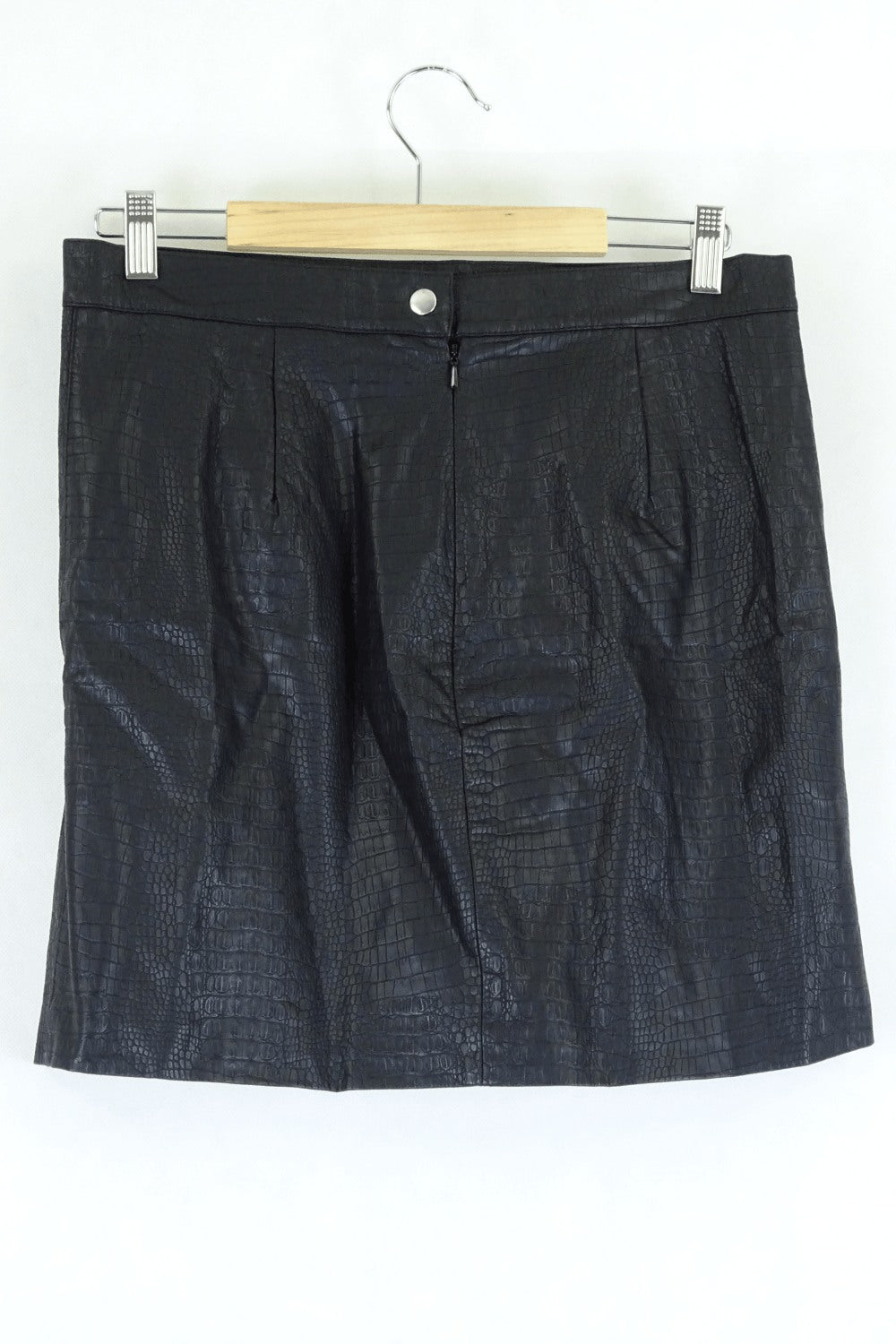 Bardot Black Faux Leather Skirt 14