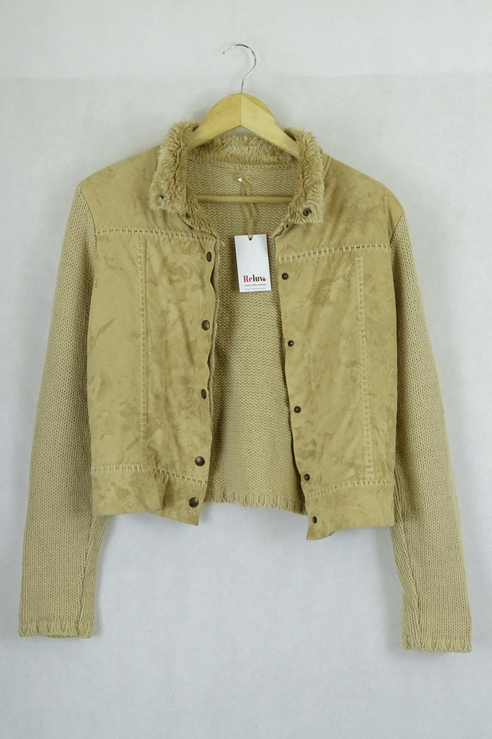Made In Italy Tan Woolen Jacket 34 (Au 6)