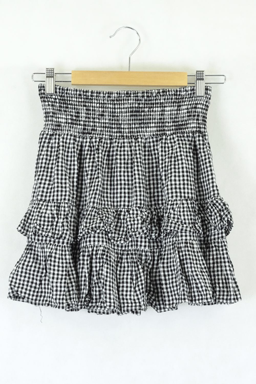 Glassons Black And White Check Mini Skirt 10