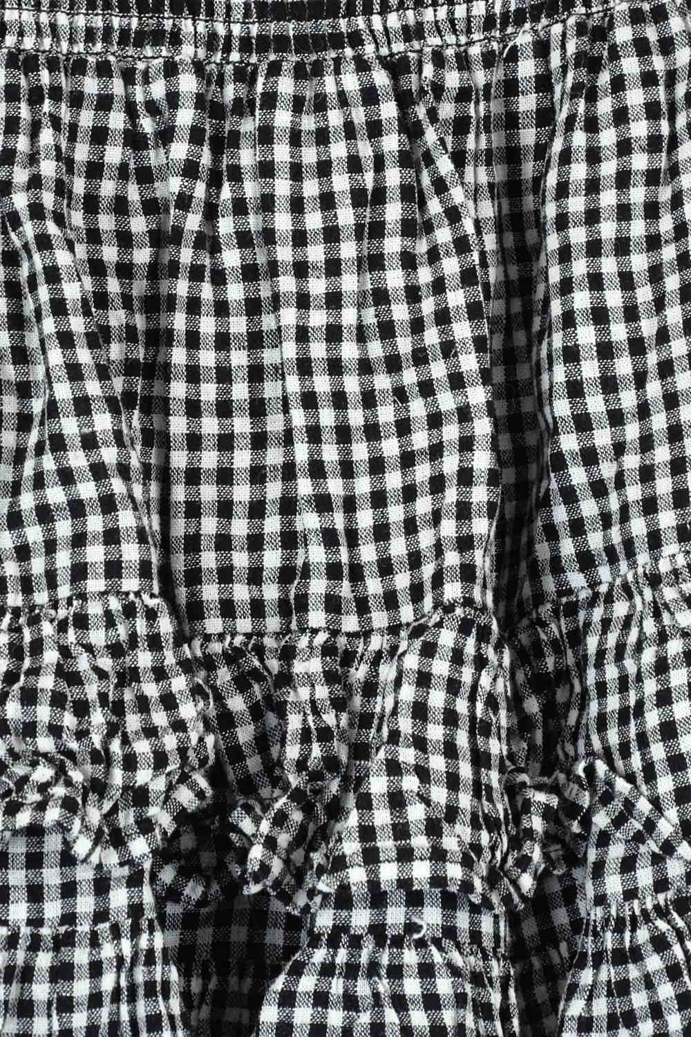 Glassons Black And White Check Mini Skirt 10