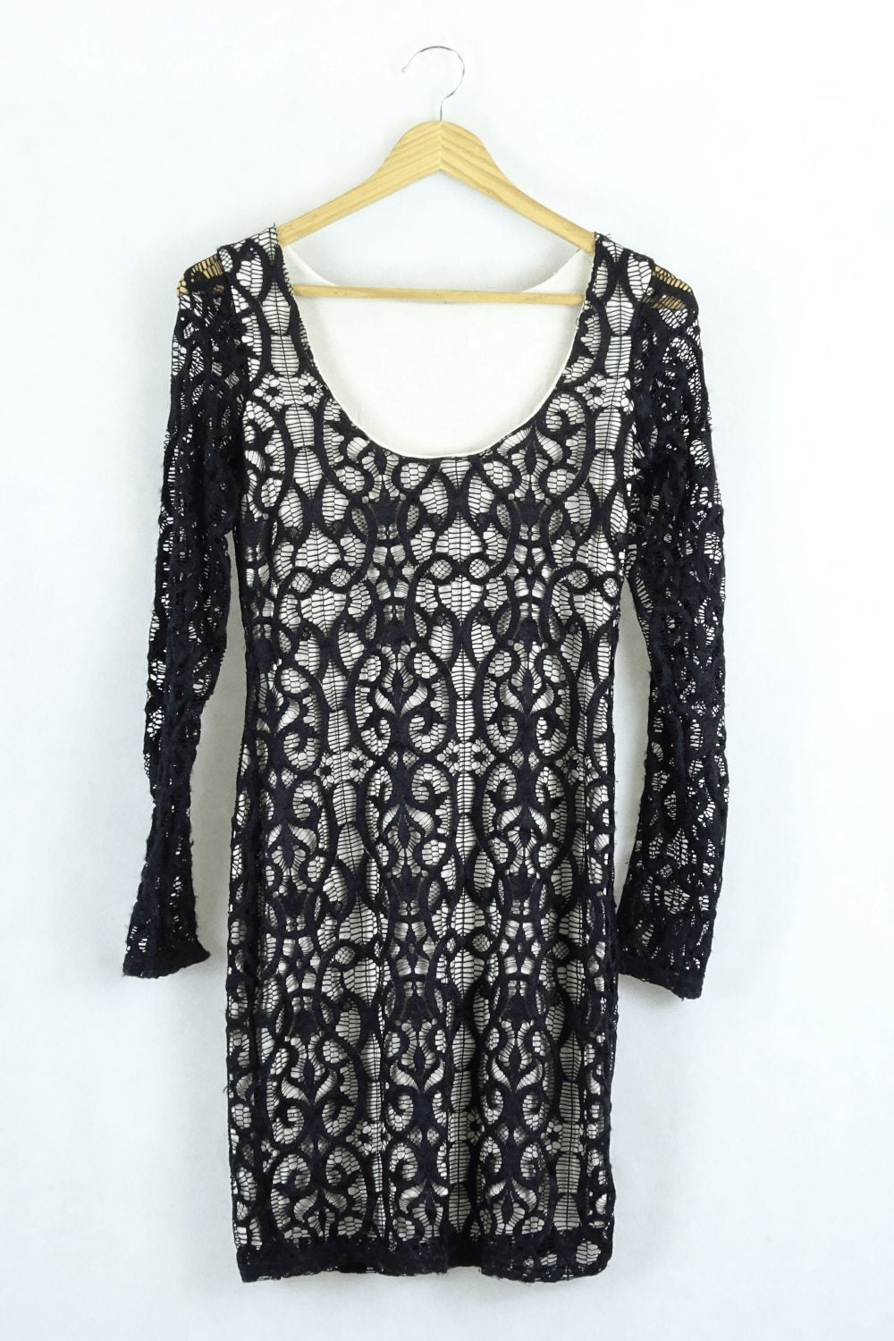 Asos Black And White Lace Dress 10